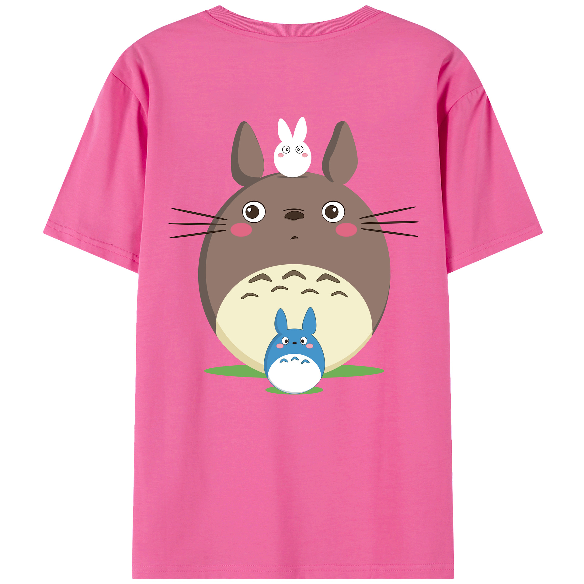 （画像用） となりのトトロ 草壁メイ 草壁サツキ My Neighbor Totoro Satsuki Kusakabe Mei Kusakabe レディース半袖Tシャツ(バックプリント)